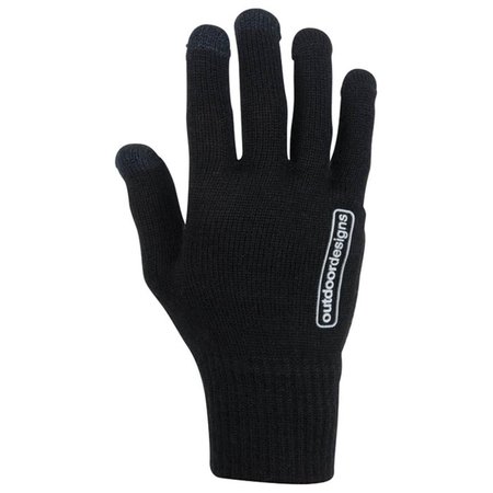 OUTDOOR DESIGNS Stretch Wool Touch Glove- Black 263910